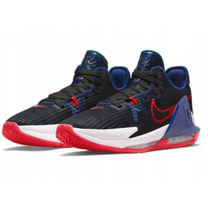 Nike Lebron Witness VI Black White Red Sz 9.5 CZ4052 005 Basketball Shoes